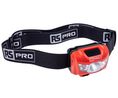 Headlamp, LED, Rechargeable, 250lm, 66m, IPX6, Black / Red